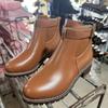 Осень и зима новые зарубежные торговые большие размеры женские ботинки на платформе декоративные пряжки ремня круглый носок короткие ботинки фабрика