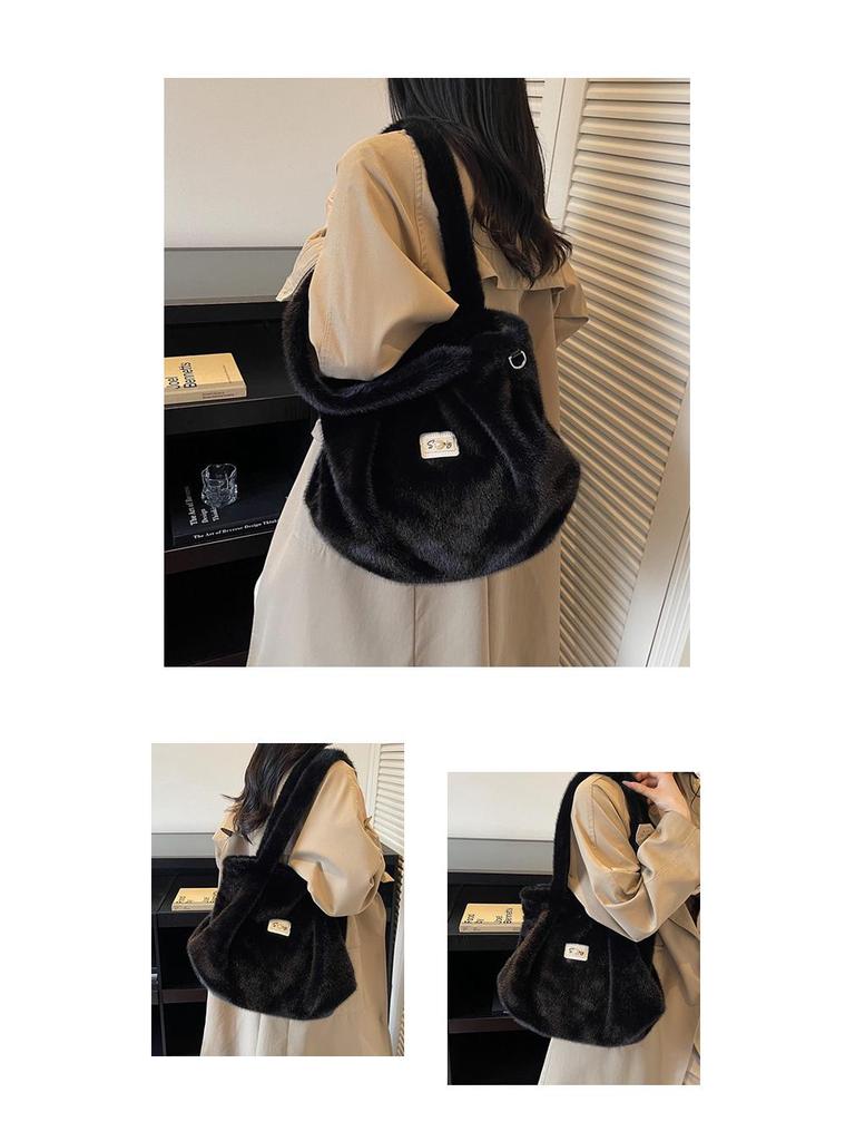 2025 Women's Fashionable Furry Crossbody Bag - High-Value, Casual, Niche Style Handbag