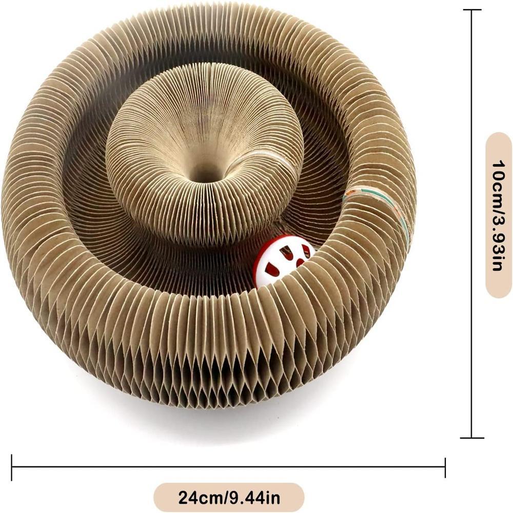 Когтеточка из гофрированного картона 2 в 1 Cat, Когтеточка для кошек с колокольчиком, Интерактивная игрушка-когтеточка, Когтеточка из картона, Когтеточка