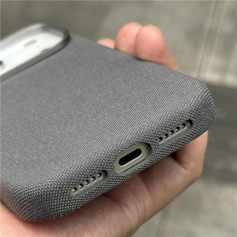 Оригинальная тканая ткань для чехла Magsafe для iPhone 17 16 Pro Max 17Pro Активное касание Кнопка камеры Магнитная задняя крышка