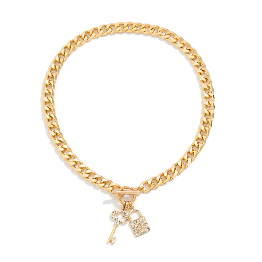 1 комплект украшений, милое и крутое металлическое ожерелье, женские украшения с бахромой, универсальное ожерелье-цепочка со стразами