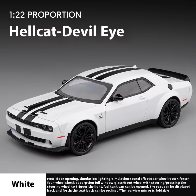 Новый 1:22 Dodge Challenger Redeye Hellcat Super Muscle Sports Car Alloy Metal Diecast Car Model Sound & Light Collection Hobbies Gift