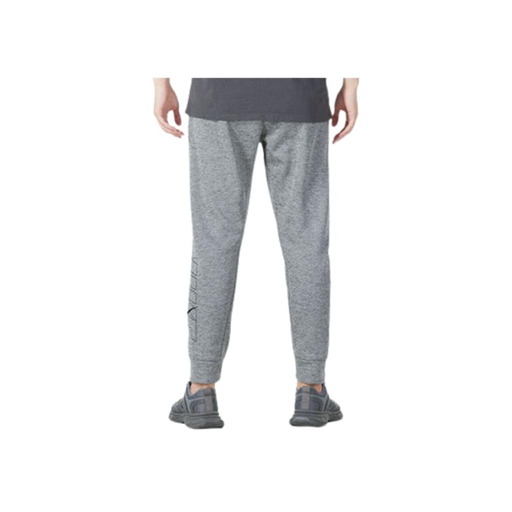 Nike Letter Logo Print Elastic Waist Fleece-Lined Thick Knit Joggers Men Bottoms Grey FB6893-063