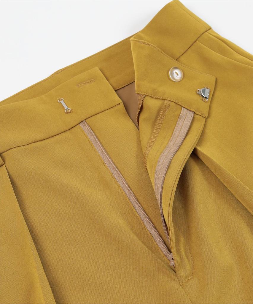 Yours Wide Pants BDXN1808 Camel One-Tuck High-Waist S,