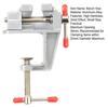 Bench Clamp Adjustable High Hardness Stable Clamp-on Mini Jaw Bench Vise Carpentry Supply