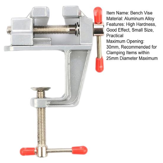 Bench Clamp Adjustable High Hardness Stable Clamp-on Mini Jaw Bench Vise Carpentry Supply