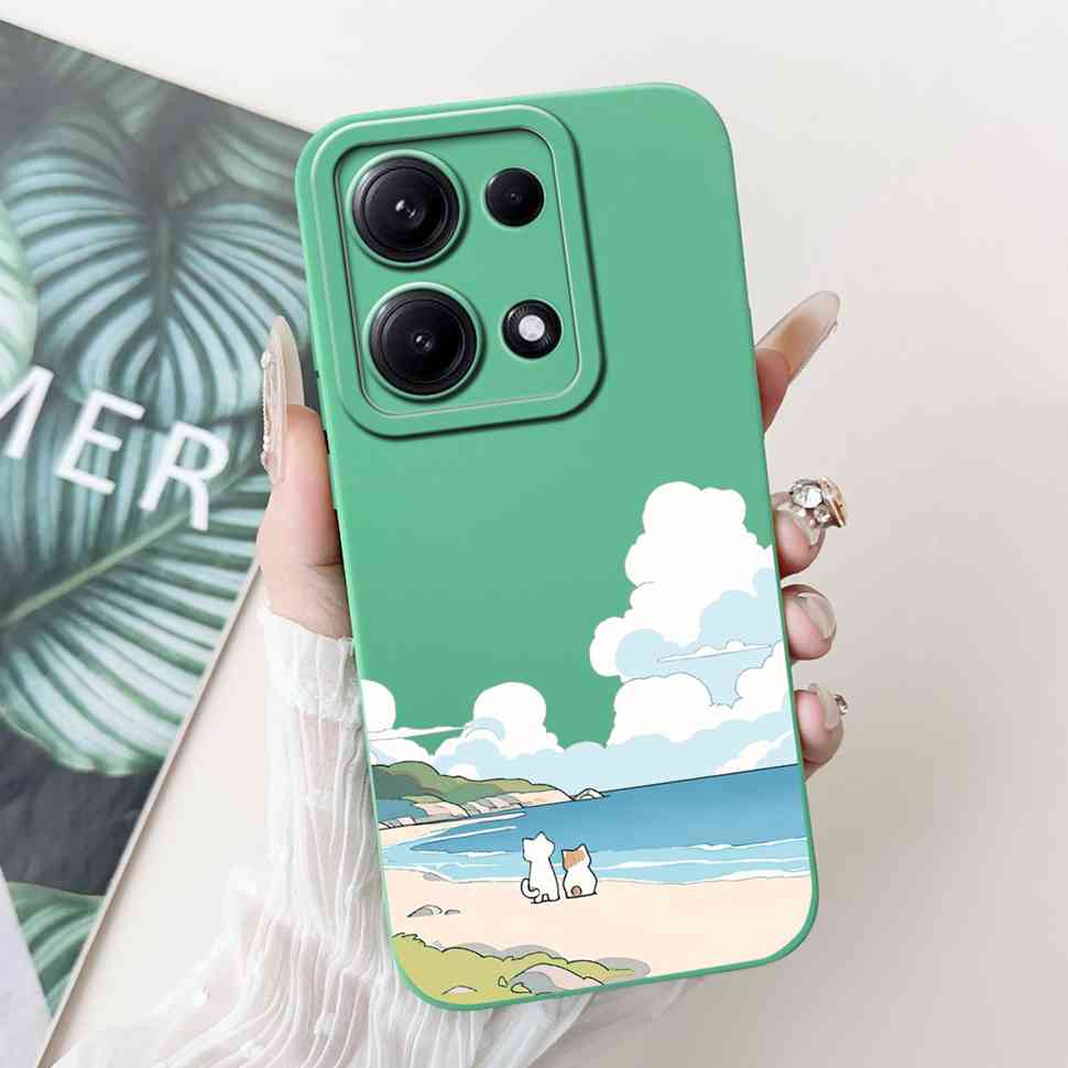Простой силиконовый чехол для Redmi Note14S 4G Милый панда кролик Ударопрочная задняя крышка Note14 Для Xiaomi Redmi Note 14 14S Чехлы