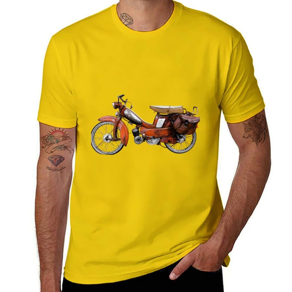 Vintage French Motobecane Moped . T-Shirt customs sublime funnys korean fashion mens funny t shirts