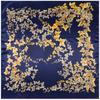 Luxury Scarf Women  New Scarf For Ladies Luxury Brand Hijab Silk Satin Shawl Scarfs Ivy Leaves Print Square Head Scarves