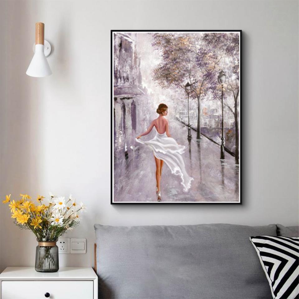 5D Красота Искусство DIY Пейзаж Алмазная картина Набор для вышивки крестом Полный круглый Алмазная вышивка Мозаика Декоративная живопись