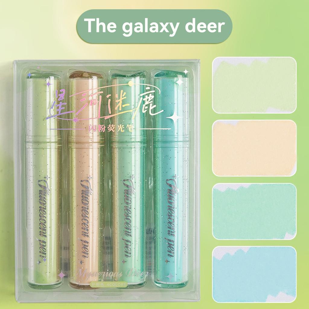 4pcs Cute Pastel Highlighters Assorted Colors Bible Markers Highlighter with Soft Chisel Tip Back To School Supplies Stationery