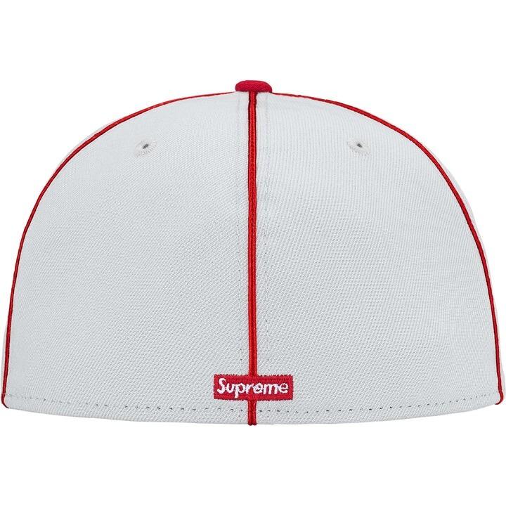Supreme Piping Script Logo New Era Grey