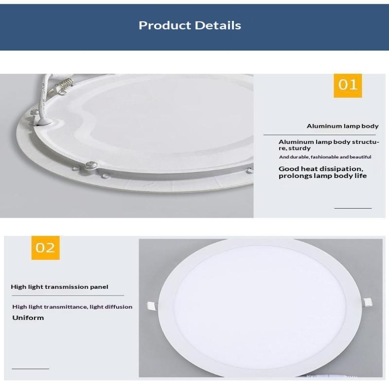 Led Downlight Dimmable 3W 6W 9W 12W Square Round Led Spot Light Ac110V/220V Ceiling Light Indoor Recessed Downlight