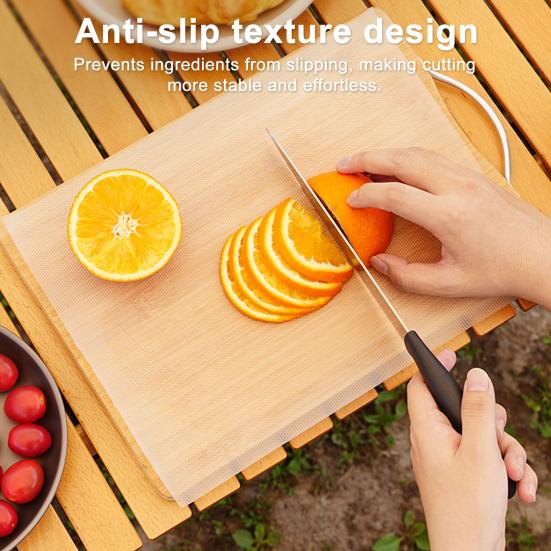 300CM/Roll Outdoor Disposable Cutting Board Mat with Two-Way Slider Cutter Camping BBQ Picnic Anti-Slip Meat Vegetables Cutting Pad