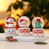 Christmas Illuminated Crystal Ball Ornament Santa Claus Glass Ball Display Christmas Eve Children's Gift