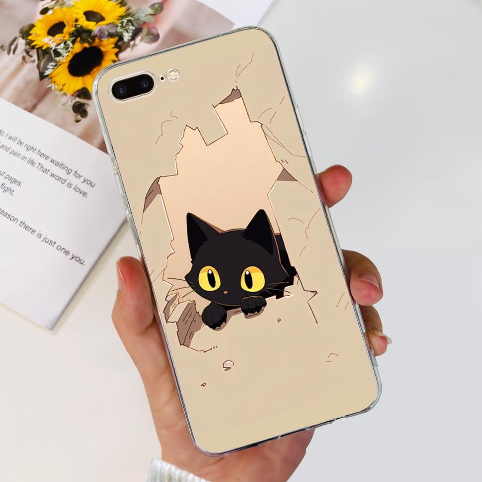 For IPhone 7 Plus Case A1661 A1784 Cute Cats Butterfly Soft Silicone Phone Cases For Apple IPhone 7 8 IPhone7 IPhone8 Plus Cover
