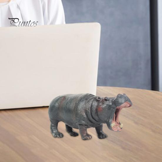 Фигурка бегемота, реалистичная модель бегемота, скульптура, настольное украшение, речная лошадь, украшение, детская развивающая игрушка в виде животного, подарок для малышей, мальчиков и девочек