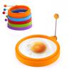 Round Silicone Omelette & Pancake Mold with Stainless Steel Handle