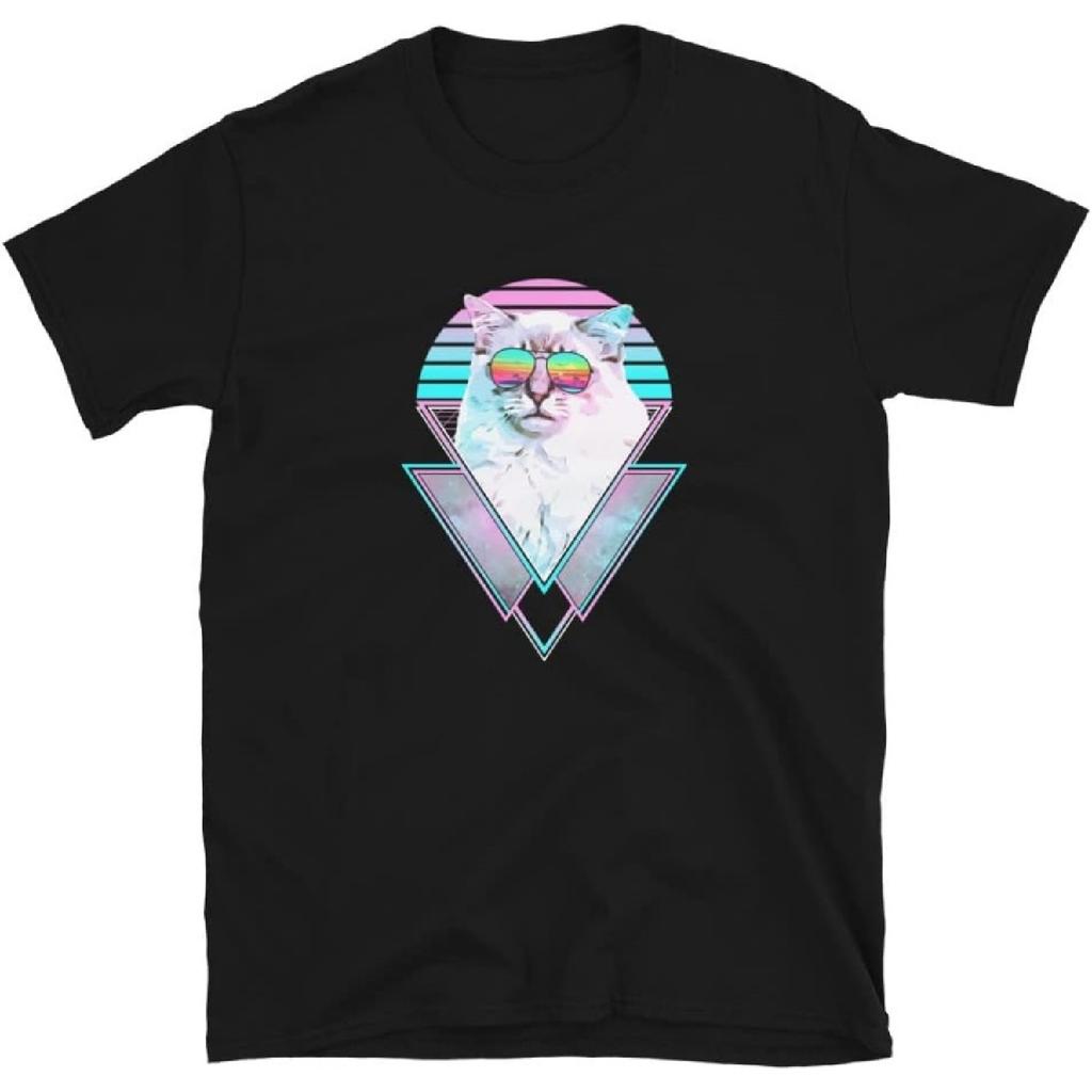 Ragdoll Cat Vintage Retro Vaporwave Beach Vibe Unisex T-Shirt