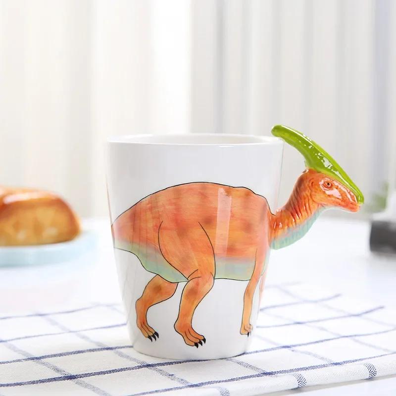 3D трехмерная чашка для воды с изображением животных из мультфильма, высокотемпературная керамическая кружка для молока, кофе, чая, детей, кружка для воды, домашняя кружка