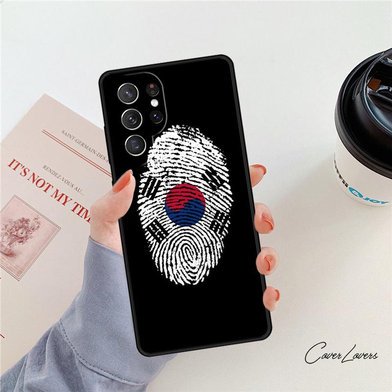 Чехол для телефона с флагом Южной Кореи Для Samsung Galaxy S24 S25 S23 S22 Ultra Note 10 20 Plus S20 S21 FE Обложка