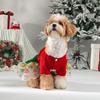 Merry Christmas Print Fine Sequined Mesh Dress Pet Clothes Colorful Princess Skirt Christmas Party Costume Dog Cosplay Clothes
