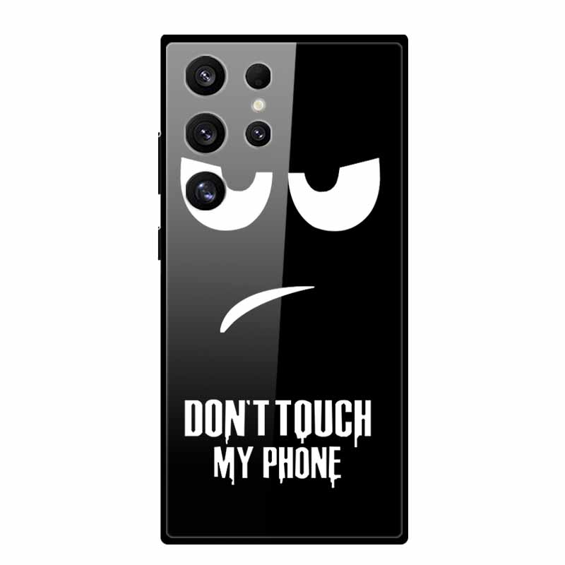 Для Samsung Galaxy A55 A51 A71 A72 A32 A33 A73 A52 A54 A53 5G Жесткий Закаленный Стеклянный Чехол для Телефона Модный Крутой Дизайнерский Щит
