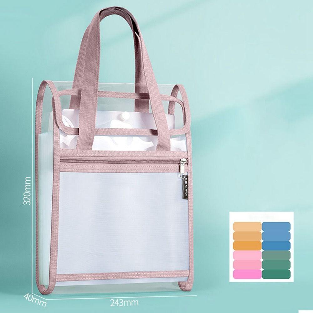 13-слойная прозрачная сумка для файлов Прозрачная сумка для хранения данных Школьные канцелярские принадлежности