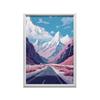 Pastelowy Krajobraz Górski Pastelowy Krajobraz Górski, 50X70 Cm, Rama Drewniana Jasny Dąb, Papier Matowy 230 Gsm