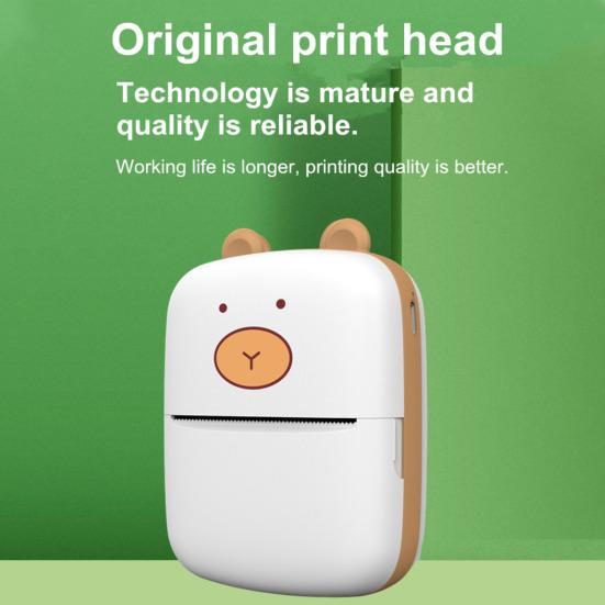 Портативный беспроводной принтер для путешествий, совместимый с Bluetooth, термопринтер без чернил для IOS