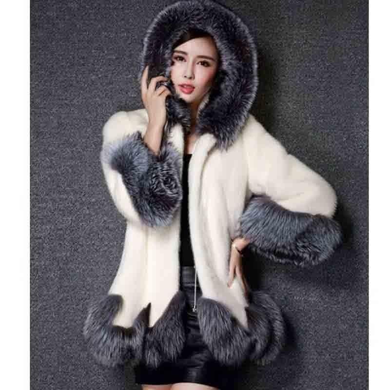 Зимнее женское модное пальто больших размеров, роскошное длинное пальто из искусственного меха, женское теплое пальто, верхняя одежда