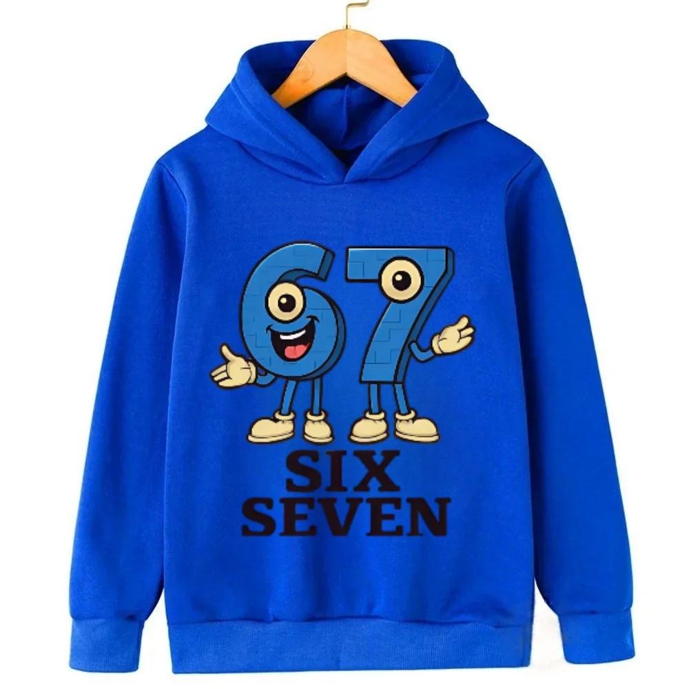 Viral "67 Vibe" Warm Kids Hoodie Toddler Hooded Sweatshirt for Boys Girls Fashionable Funny Children's Sweatshirt Christmas Gift