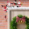 1pc Fashion Santa Christmas Door Corner Decor Snowman Reindeer Frame Sign Wooden For Party House