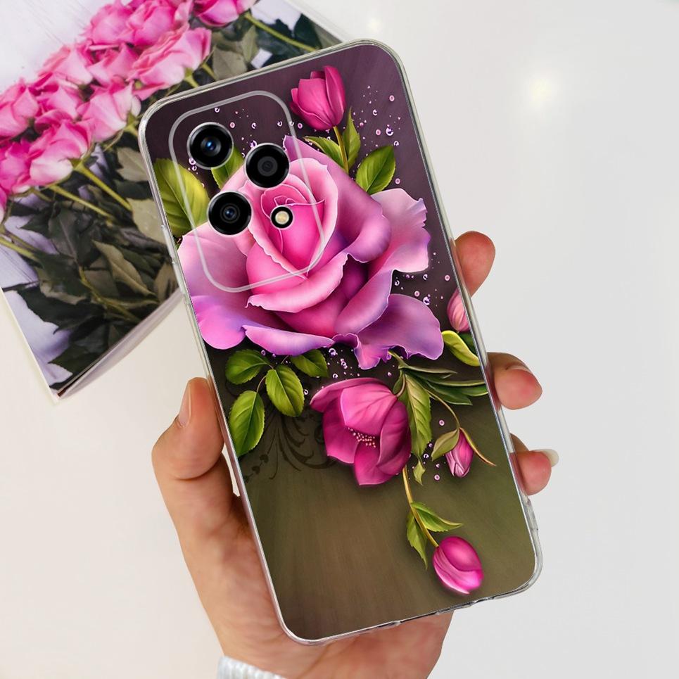 Flower Butterfly Women Fashion Back Cover For Huawei Honor 200 Lite Honor 200 Pro Phone Funda Transparent Soft TPU Honor200 Etui