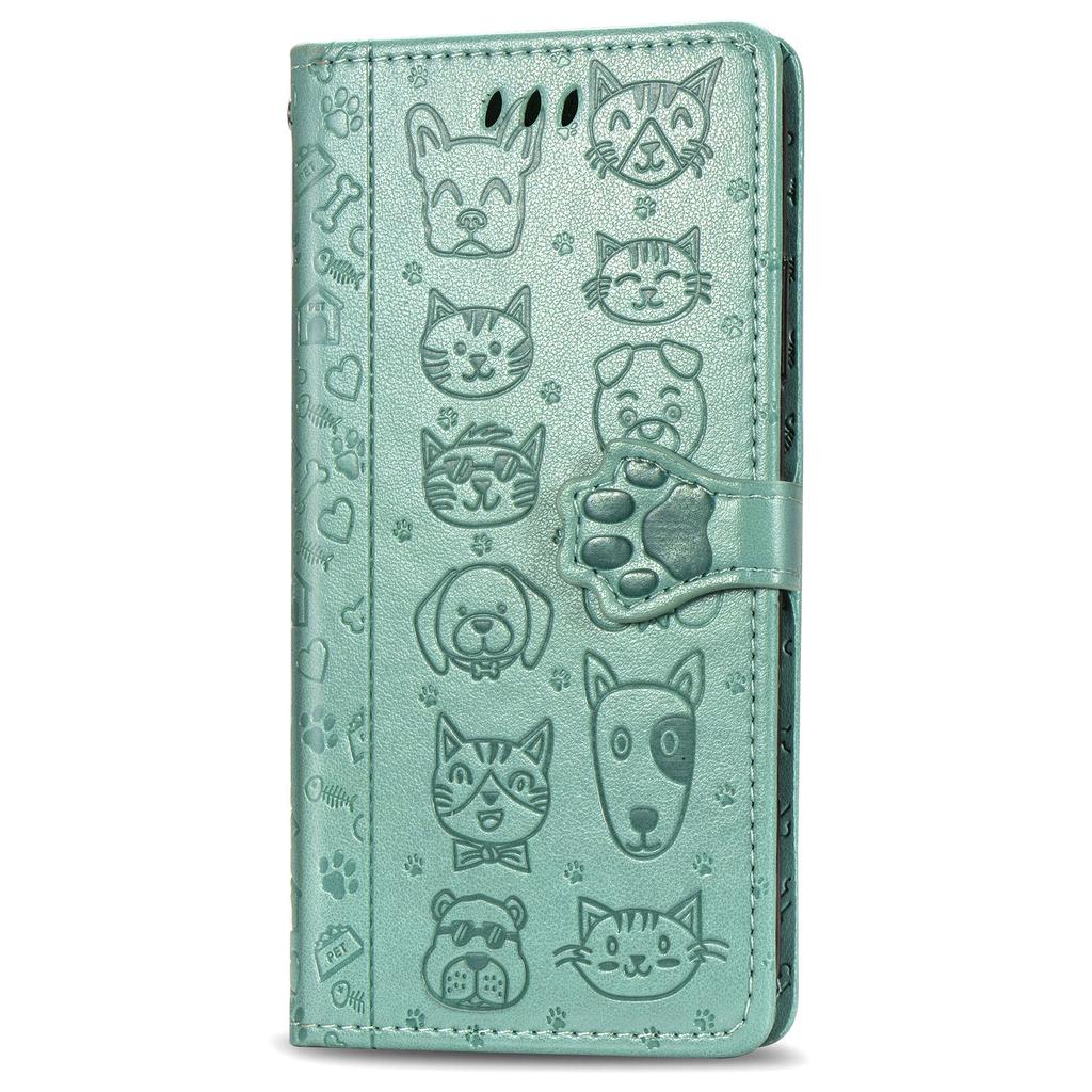 Кожаный флип-чехол с 3D собакой и кошкой для Samsung S20 S10 A10 A20 A30 A40 A50 A70 A80 M60 E Plus S20 Plus A51 A71, чехол для iPhone, Huawei, XiaoMi, кожаный чехол