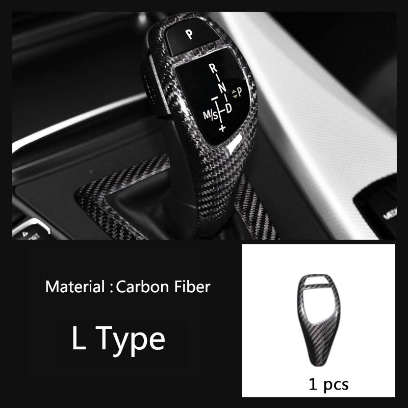 Carbon Fiber Car Styling Interior Gear Shift Knob Cover Multimedia Button Panel Trim Sticker For BMW F30 F32 F34 F36 Accessories
