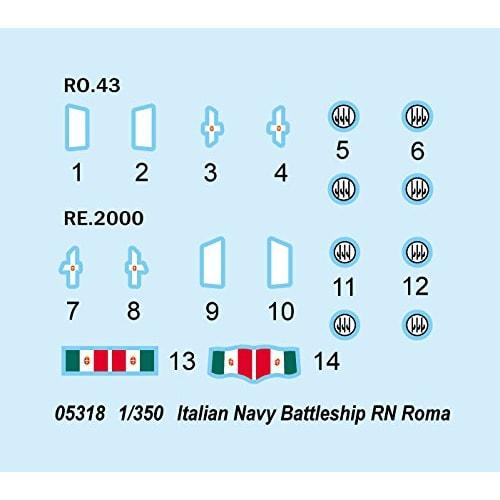 Trumpeter 1/350 Battleship Series Italian Navy Battleship Roma Plastic Model