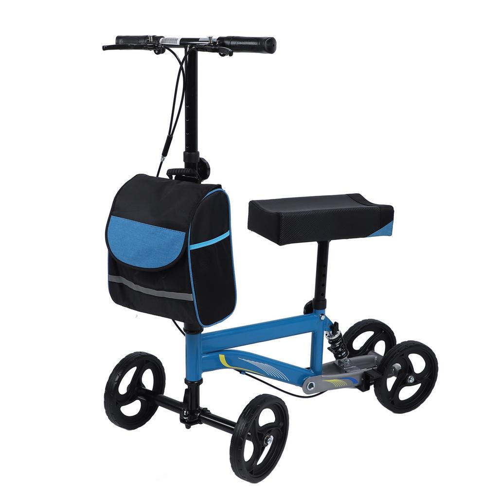 Quad All Terrain Knee Scooter Heavy Duty High Carbon Steel Knee Walker for Broken Ankle Foot