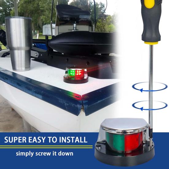 Boat Navigation Light Super Bright IP67 Waterproof Energy Saving Simple Installation LED Ship Light Accessories