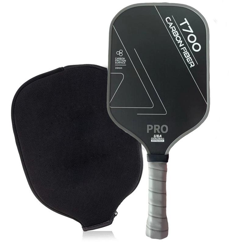 T700 Carbon Fiber Cloth Grain Matte One-Piece Non-Slip 16mm Thick 40cm 230g USA Approved Competition-Use Pickleball Paddle