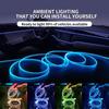 1/2/3/4/5/6 In 1 Car Interior Ambient Light RGB Voice Control Cold Light Strips Neon Decorative Light