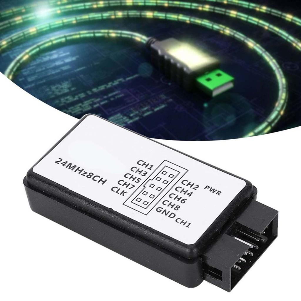 USB логический анализатор набор устройств мини цифровой карманный размер 8 каналов входной памяти 24 МГц