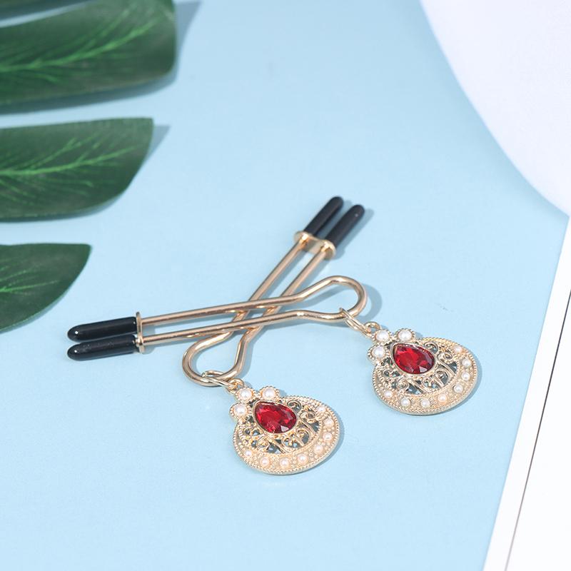 1 пара металлических зажимов для сосков на груди, зажим для женского клитора, ювелирные изделия для пирсинга, секса