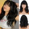Женские наращивание волос, натуральные короткие волнистые волосы с челкой, зажим на голове, чтобы покрыть выпадение волос, парик из синтетического волокна, ежедневное использование