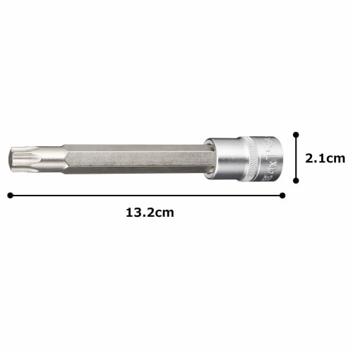 TONE Long Torx Socket (Heavy Duty) 4TX-T55L, 12.7mm (1/2") Drive, T55L