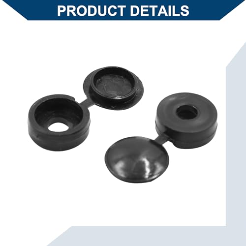 Хихаха Крышки для винтов/Для автомобиля/Пластиковые 4 мм/20 шт. Черные
