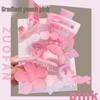 Gradient Pink 8-Piece Large Claw Clips Set for Women - Colorful, High Ponytail, Square and Cross Designs