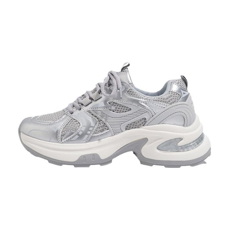 Global Silver Dad Shoes Women's Spring Popular Running Sports Shoes Versatile Platform Casual Shoes ZHQ3362