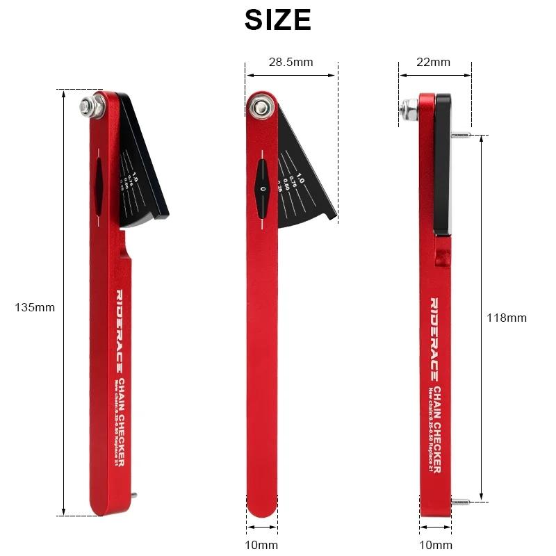Bicycle Chain Measuring Device Wear Measuring Ruler Multi-Functional Bike Mountain Road Bicycle Chain Stretching Detection Tools
