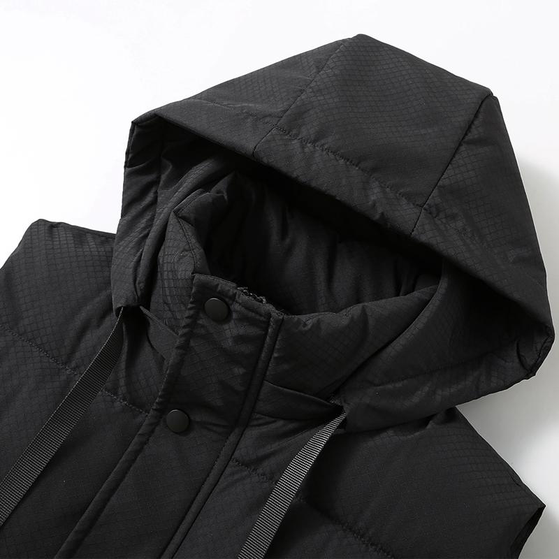 Жилет для мужчин, большие размеры S-8XL, водонепроницаемая парка без рукавов, мужской жилет, модный мужской теплый жилет с капюшоном, стеганое пальто в корейском стиле